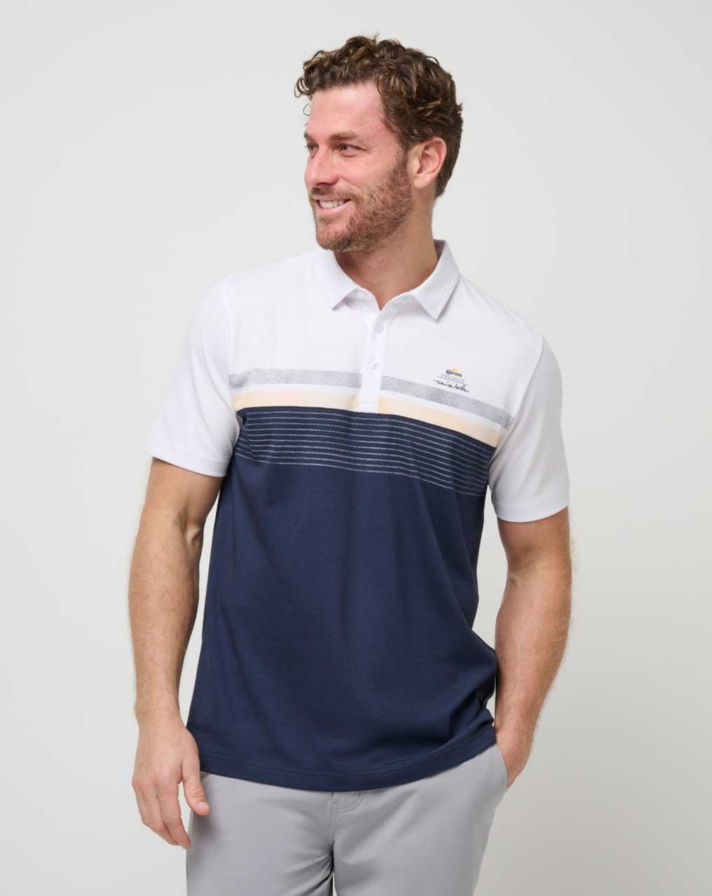 White Travis Mathew Bar Roof Polo | CVJE79648