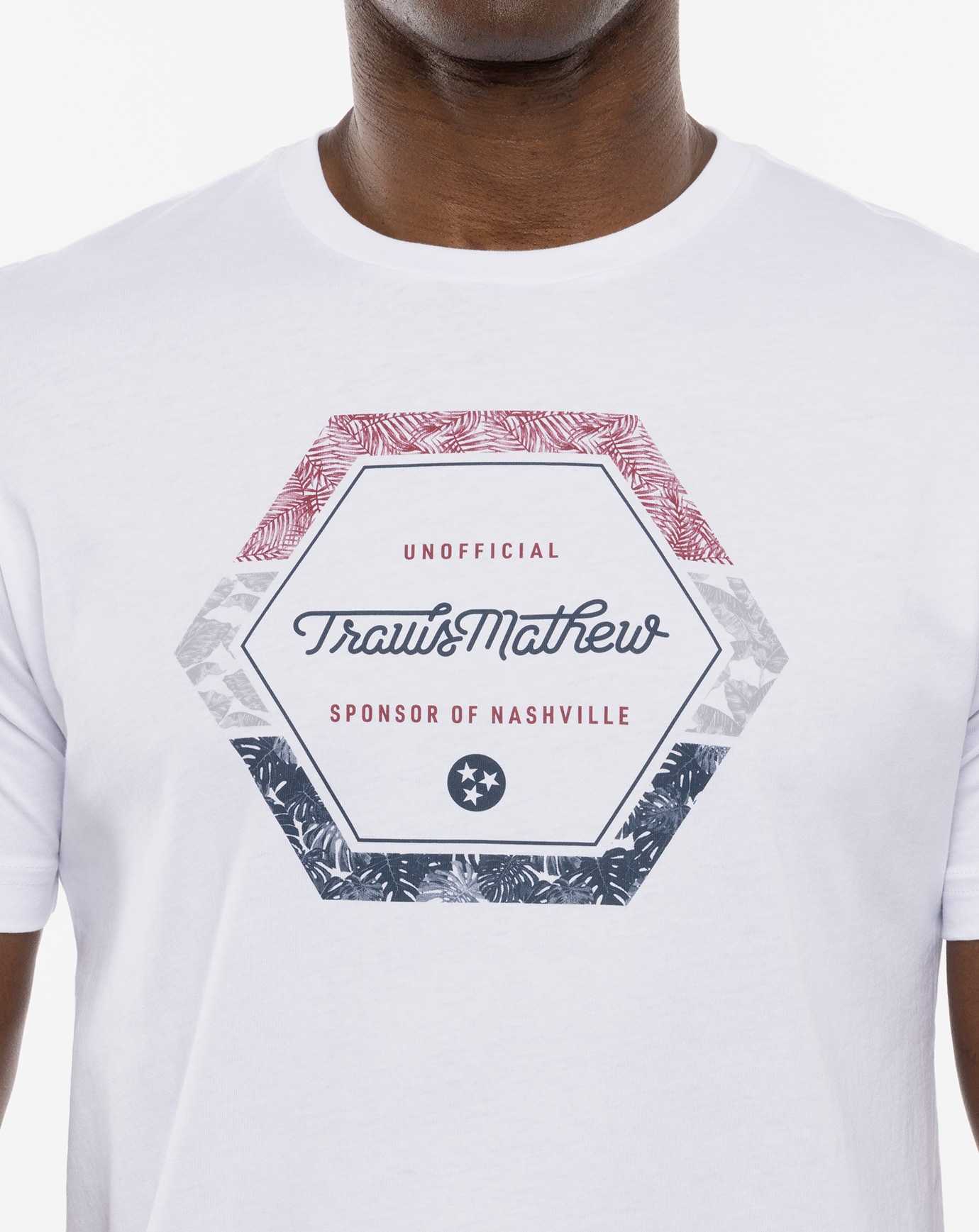 White Travis Mathew Barbeque King Tee | XNEJ19843