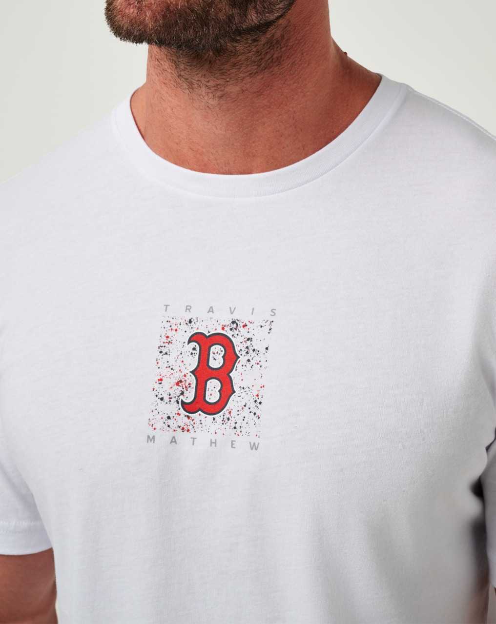 White Travis Mathew Boston Red Sox In The Dugout Tee | ZHPJ10543