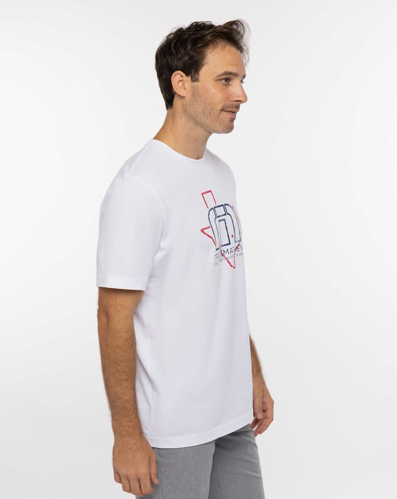 White Travis Mathew Bucking Bull Tee | XLFM78436