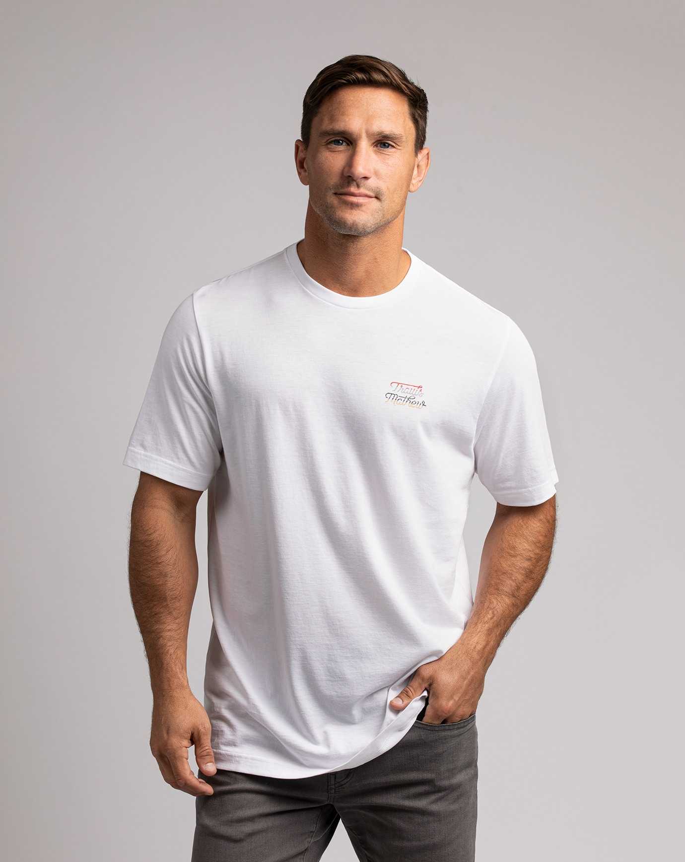 White Travis Mathew Buffet Style Tee | UCSY46325