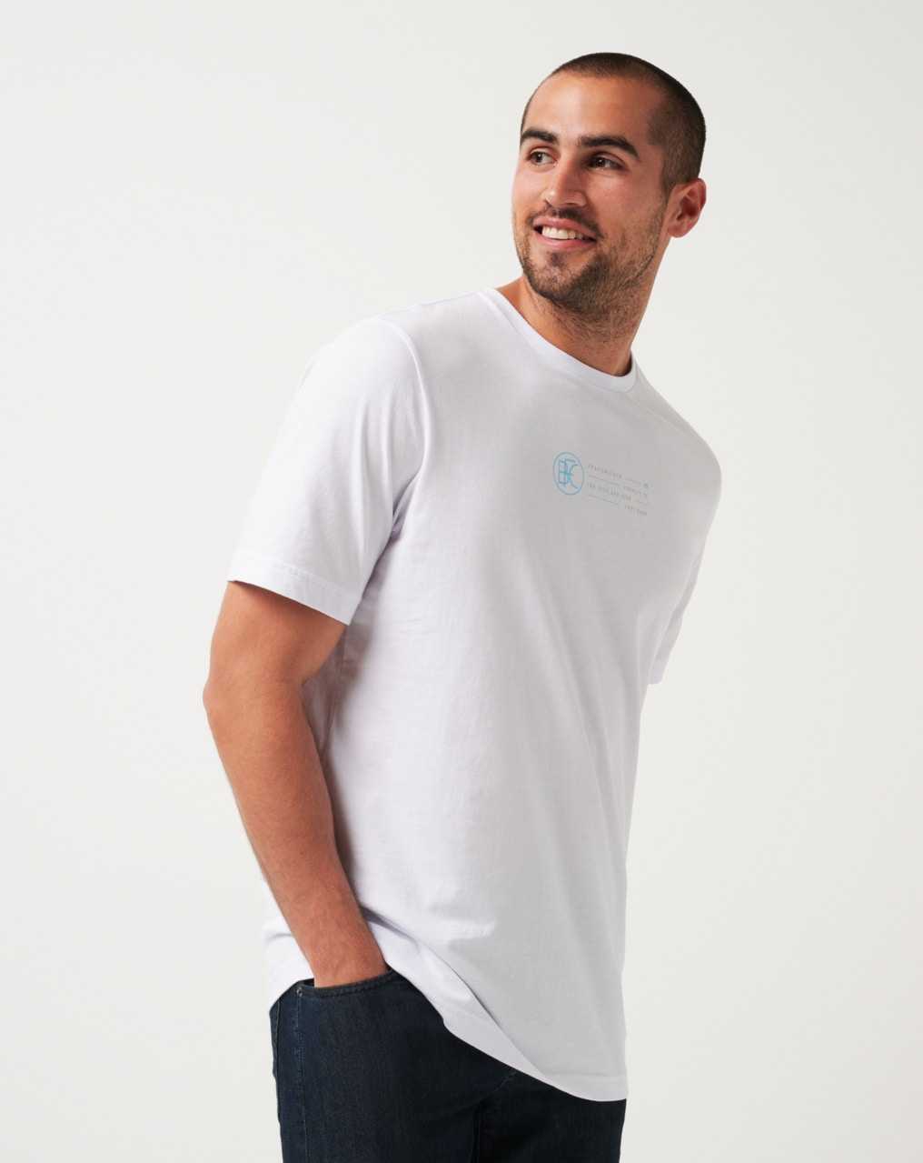 White Travis Mathew Burnley Slide Show Tee | WMTS91837