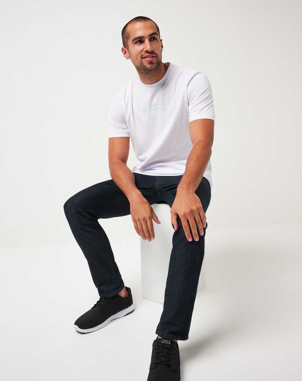 White Travis Mathew Burnley Slide Show Tee | WMTS91837