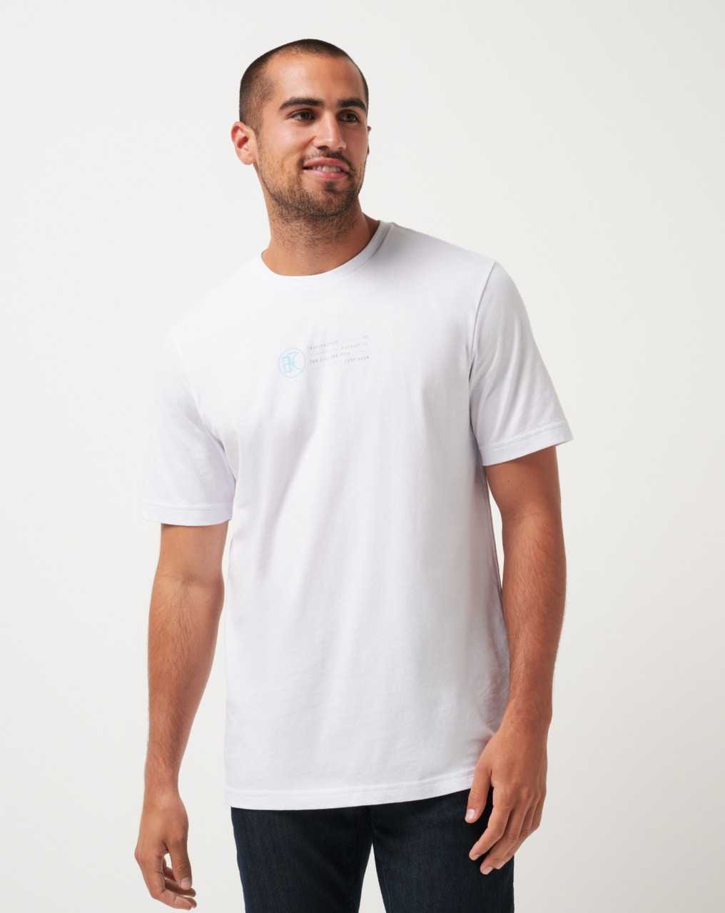 White Travis Mathew Burnley Slide Show Tee | WMTS91837