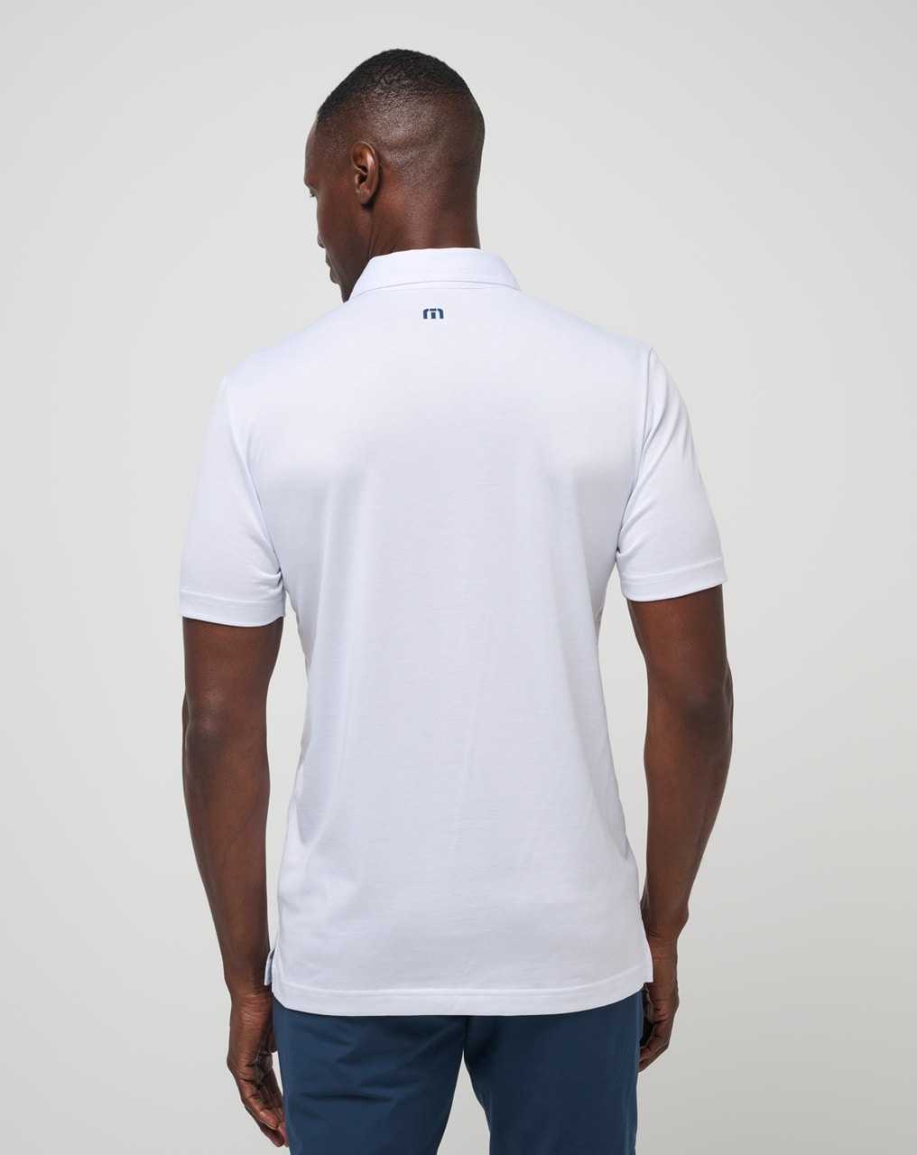 White Travis Mathew Deck Navigator Polo | GAXF25436