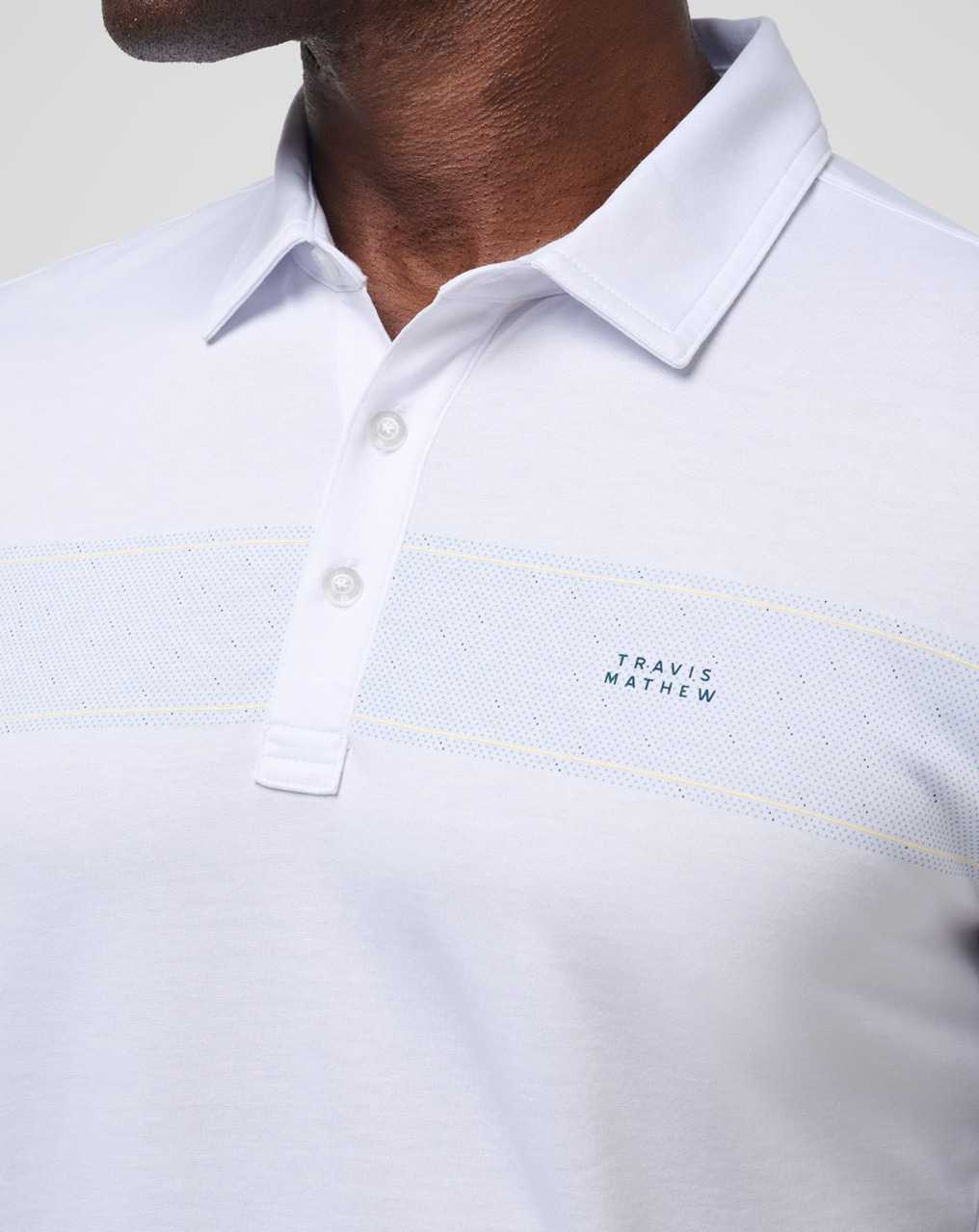 White Travis Mathew Deck Navigator Polo | GAXF25436