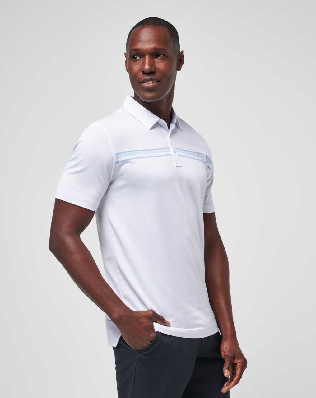 White Travis Mathew Dolphin Cruise Polo | WGUB71043