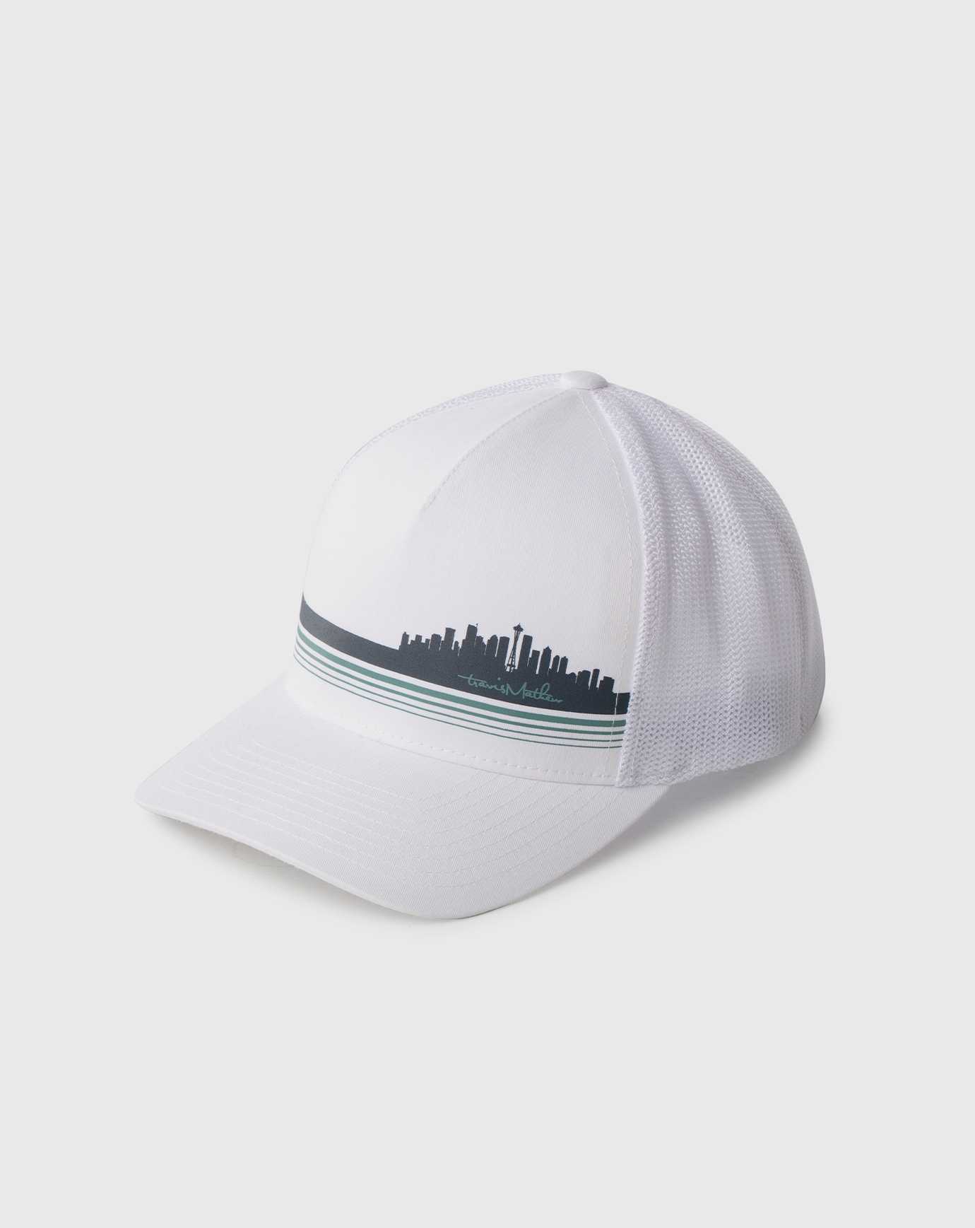 White Travis Mathew Glacier City Snapback Hat | ZRSY85092