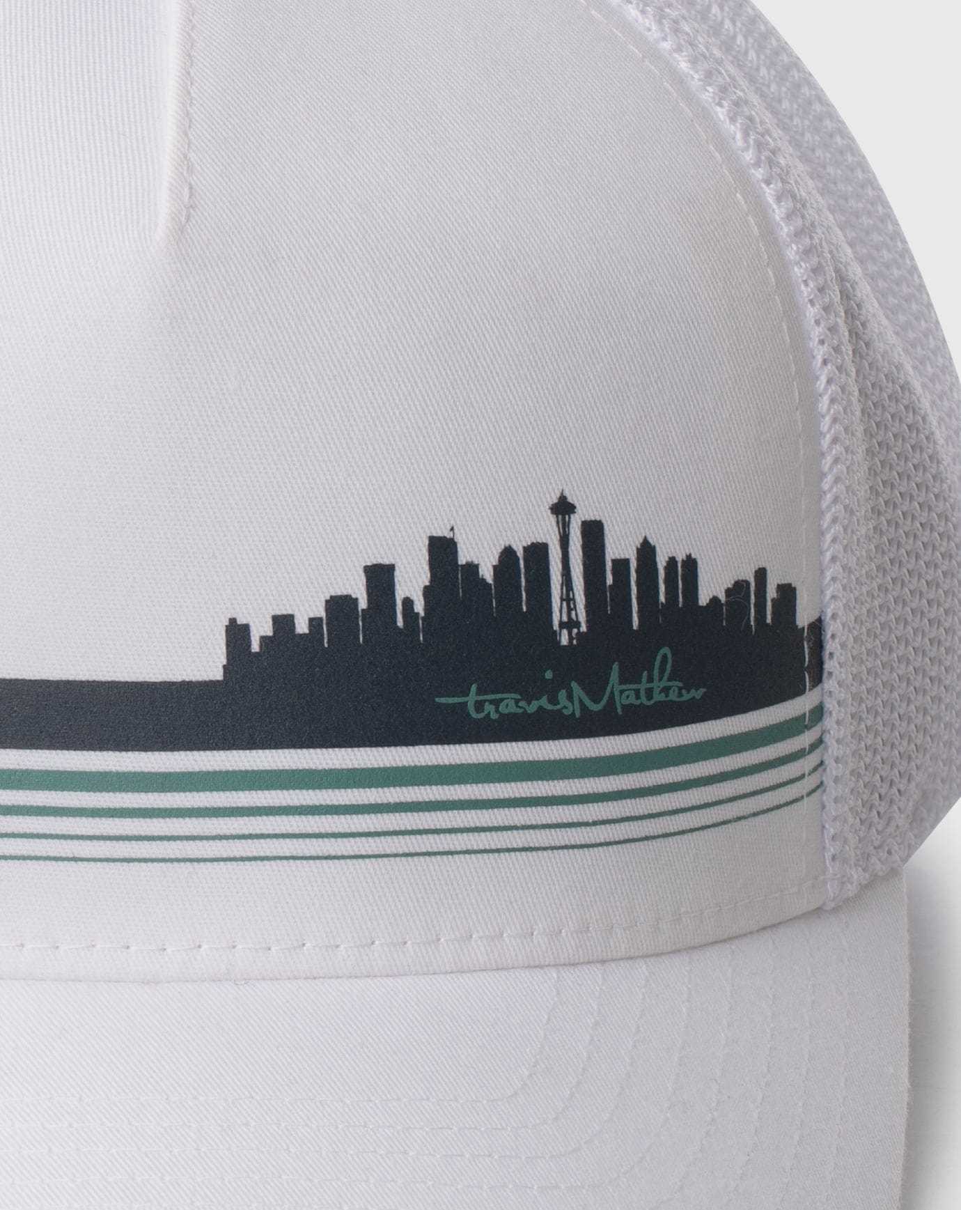 White Travis Mathew Glacier City Snapback Hat | ZRSY85092