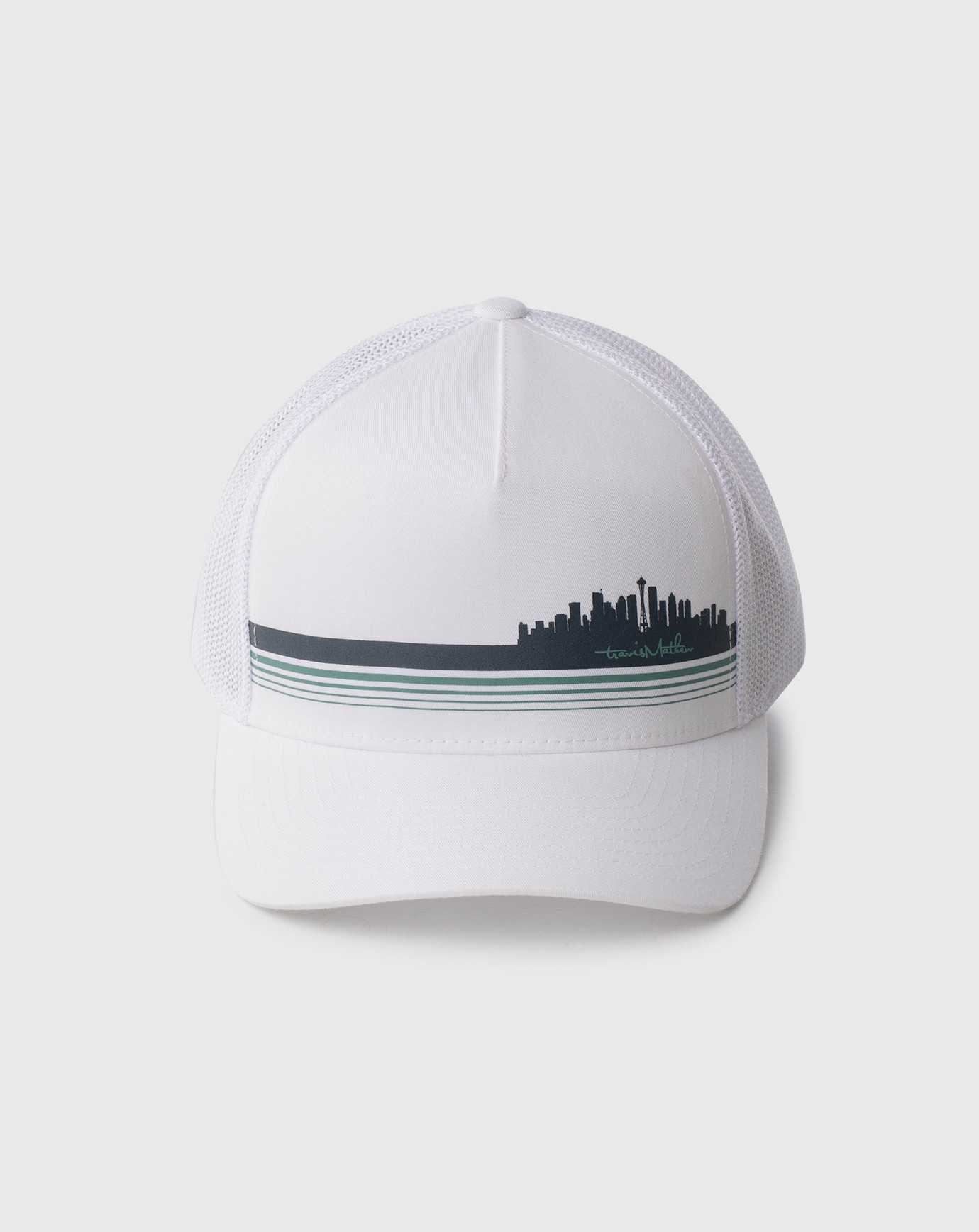 White Travis Mathew Glacier City Snapback Hat | ZRSY85092