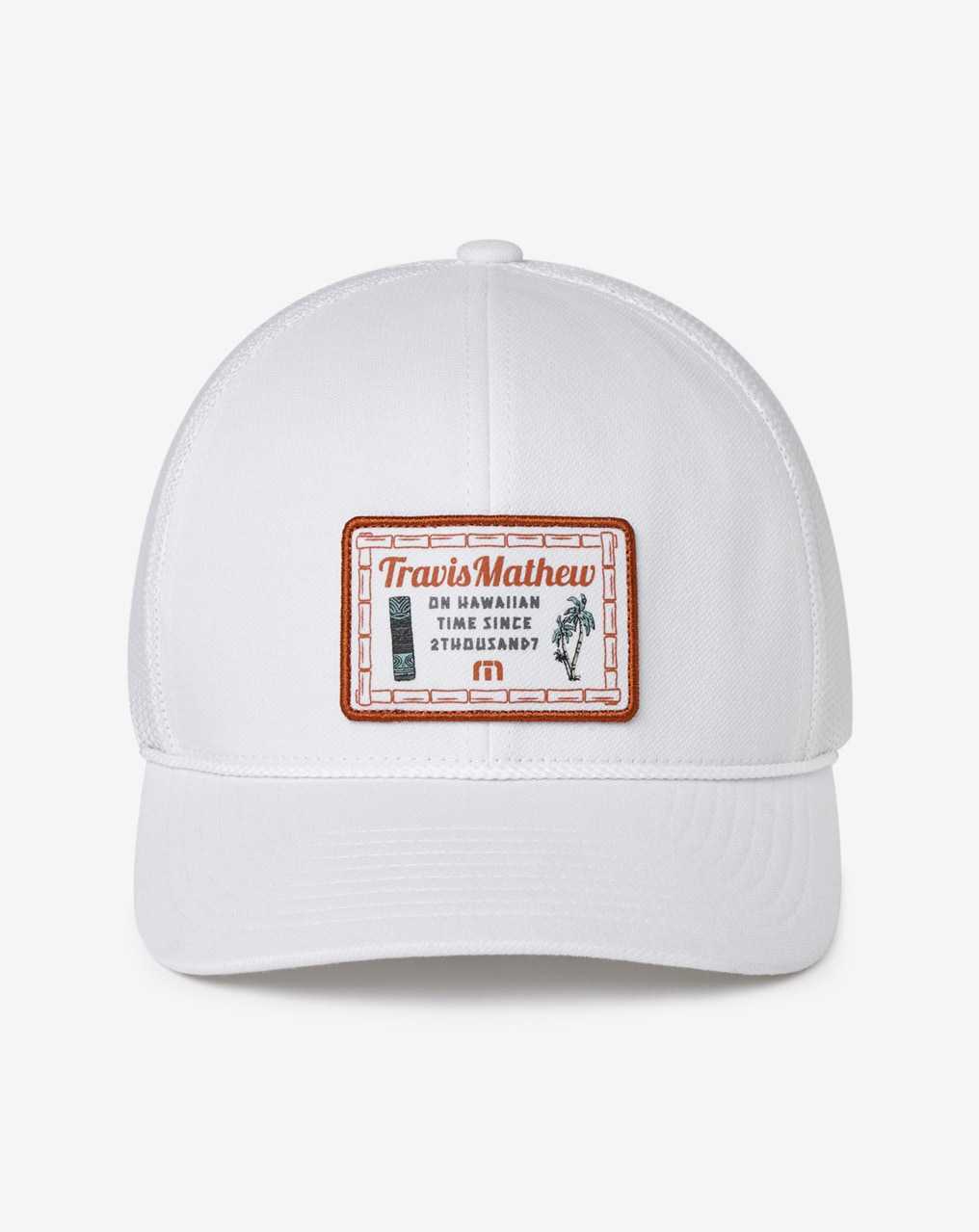 White Travis Mathew Haupia Pie Snapback Hat | KCDH96301