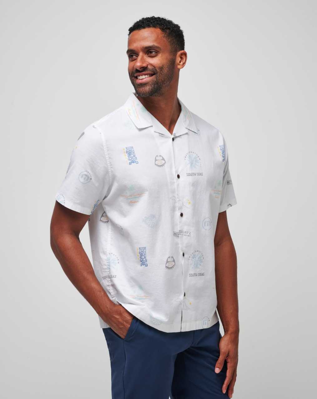 White Travis Mathew Hawaiian Kitchen Button-up | VXGS72506