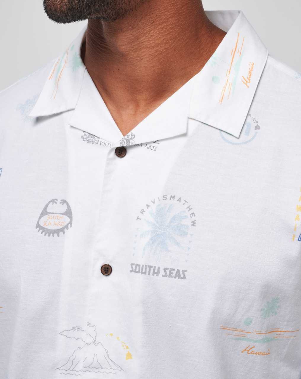 White Travis Mathew Hawaiian Kitchen Button-up | VXGS72506