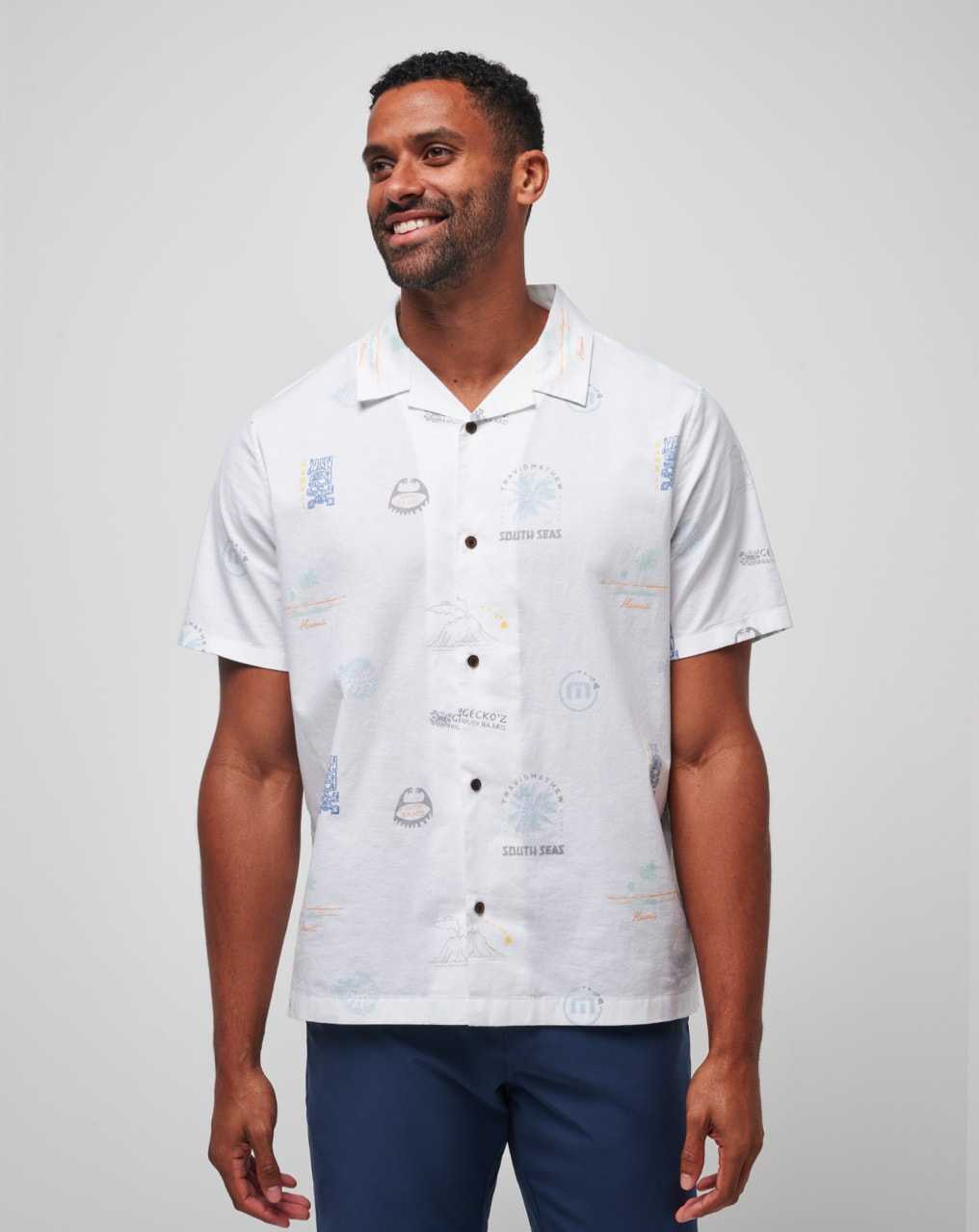 White Travis Mathew Hawaiian Kitchen Button-up | VXGS72506