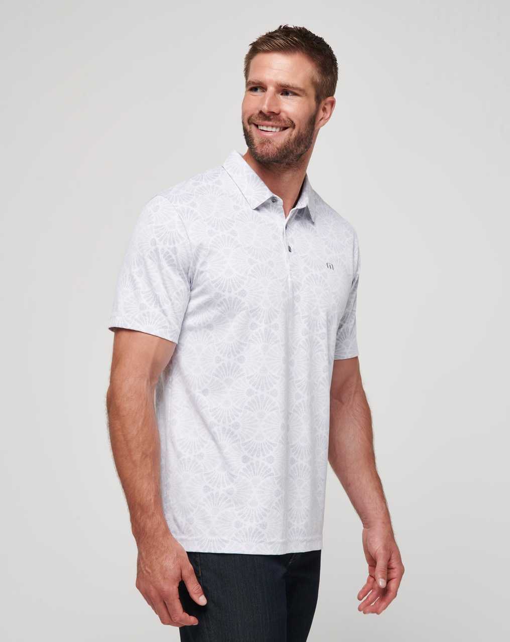 White Travis Mathew Hidden Spots Polo | LYXH43189