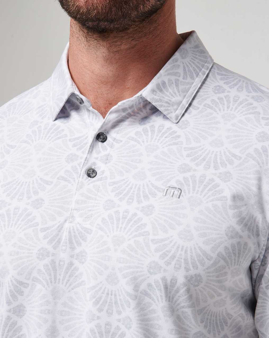 White Travis Mathew Hidden Spots Polo | LYXH43189