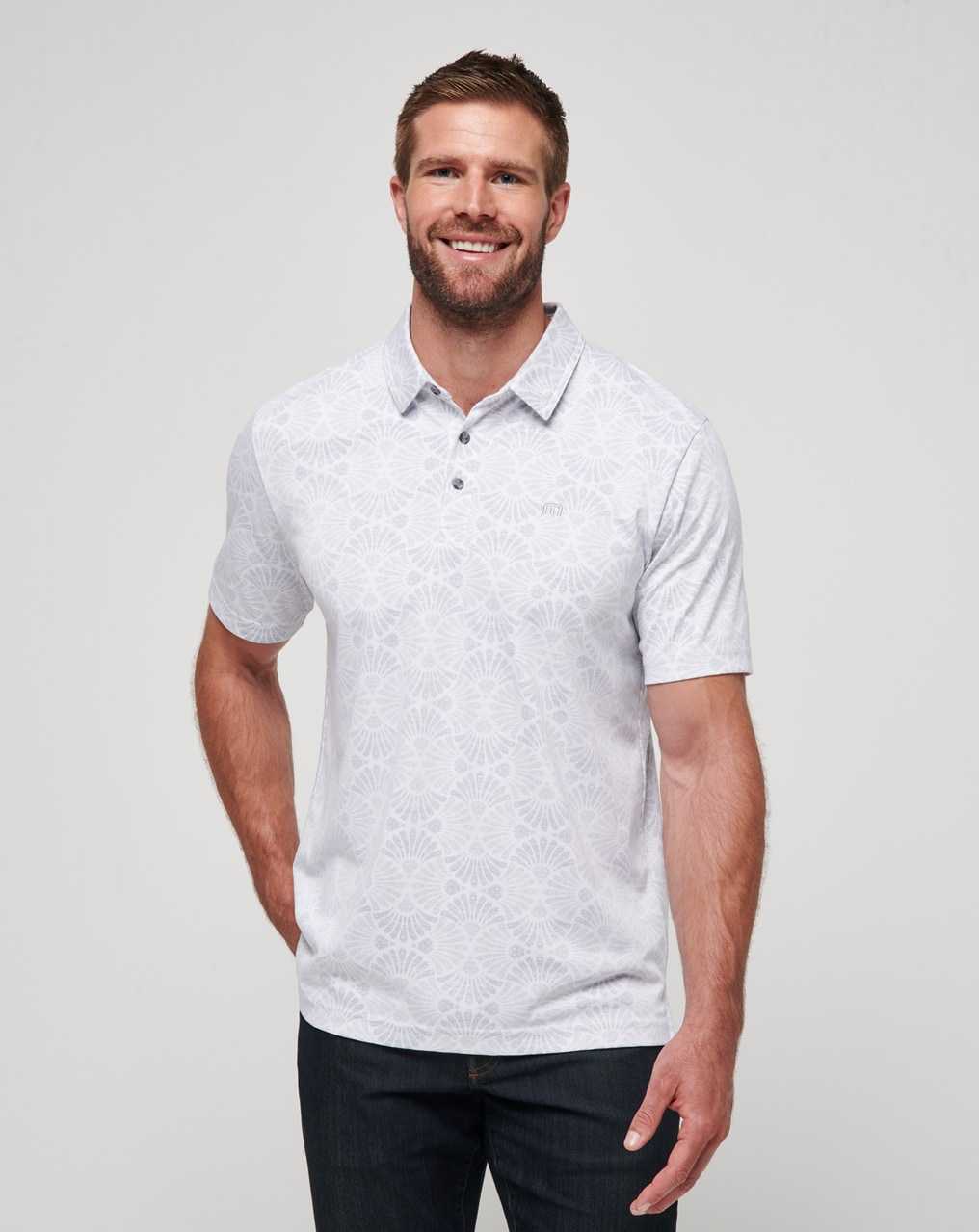 White Travis Mathew Hidden Spots Polo | LYXH43189