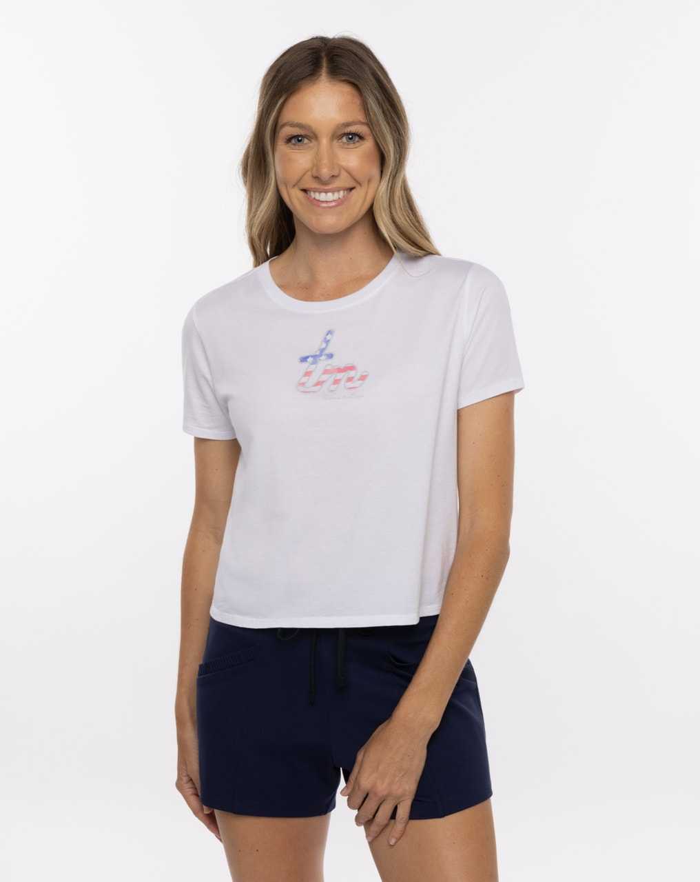 White Travis Mathew Little Bubbly Boxy Tee | ROBV92410