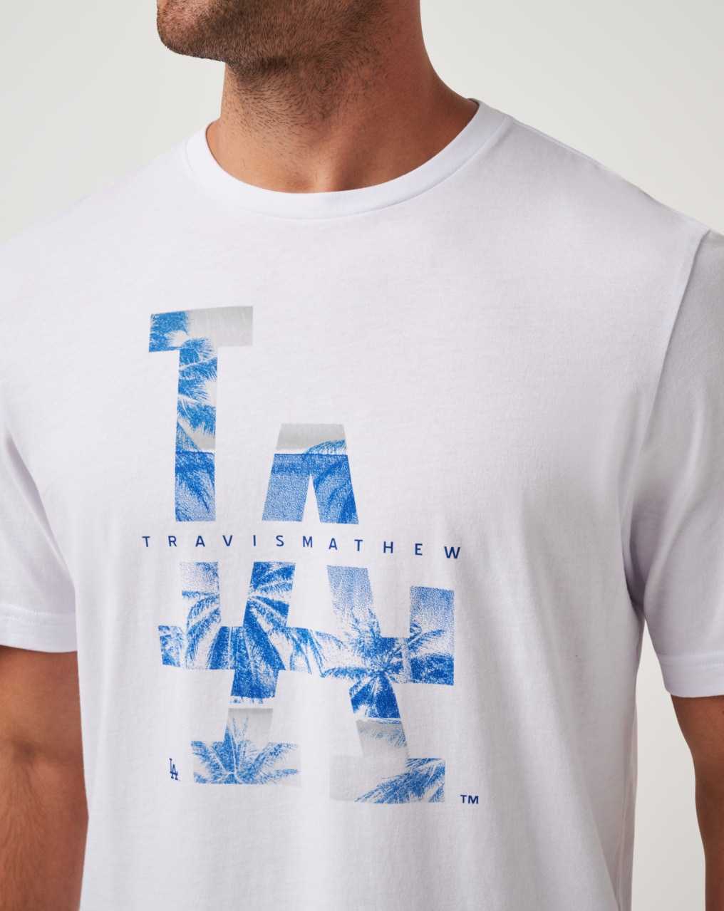 White Travis Mathew Los Angeles Dodgers Bleacher Breeze Tee | MSXI78029