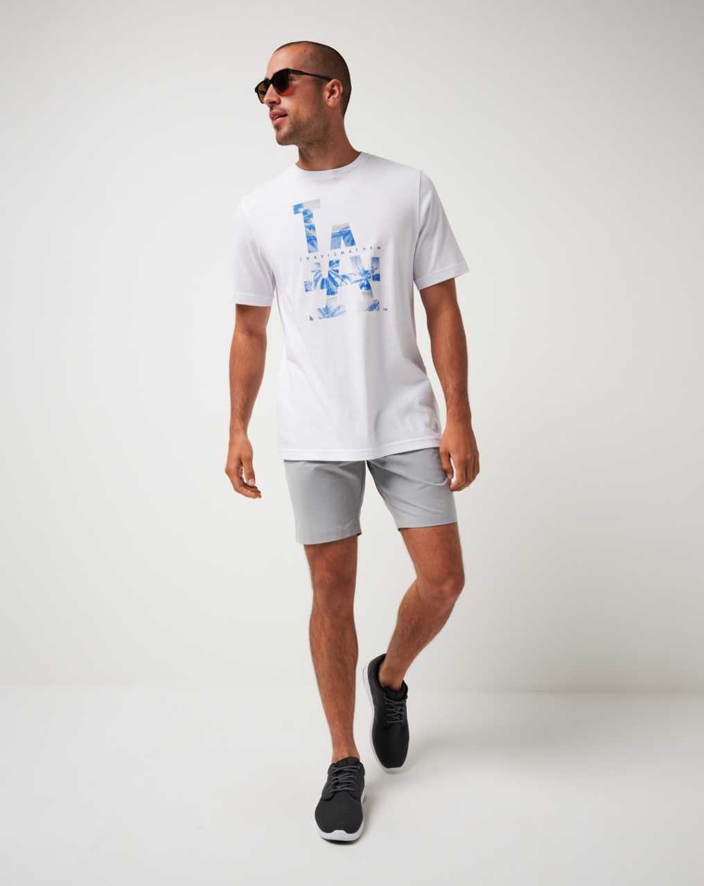 White Travis Mathew Los Angeles Dodgers Bleacher Breeze Tee | MSXI78029