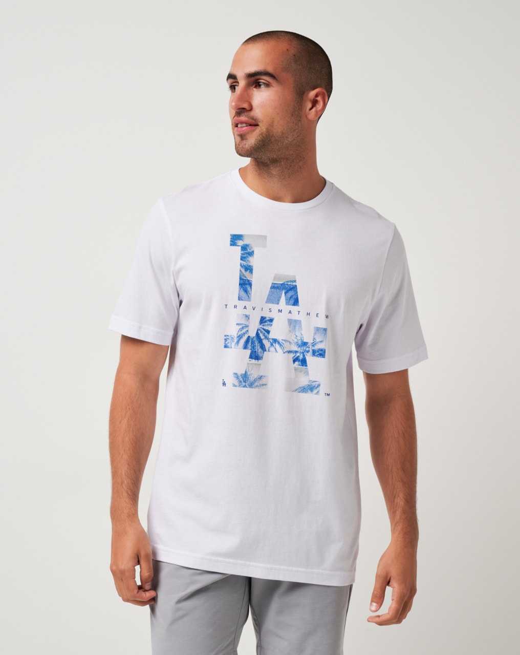 White Travis Mathew Los Angeles Dodgers Bleacher Breeze Tee | MSXI78029