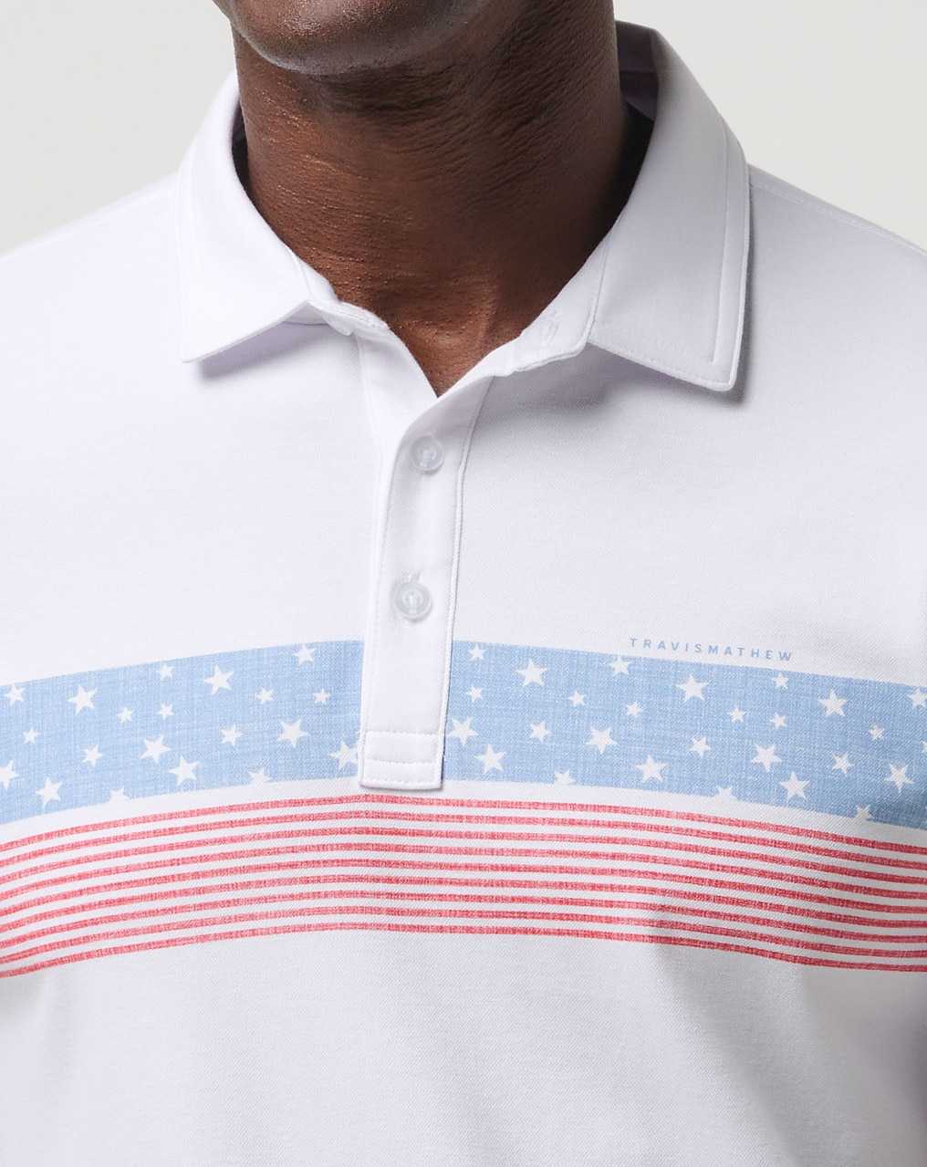 White Travis Mathew Merica Polo | TMRI91584