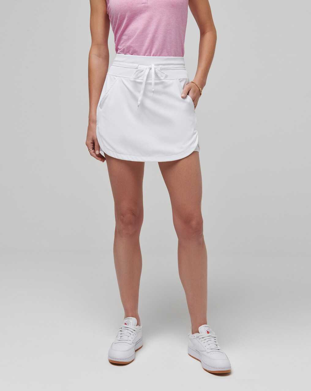 White Travis Mathew Moveknit Tie Skort | FXAP20957