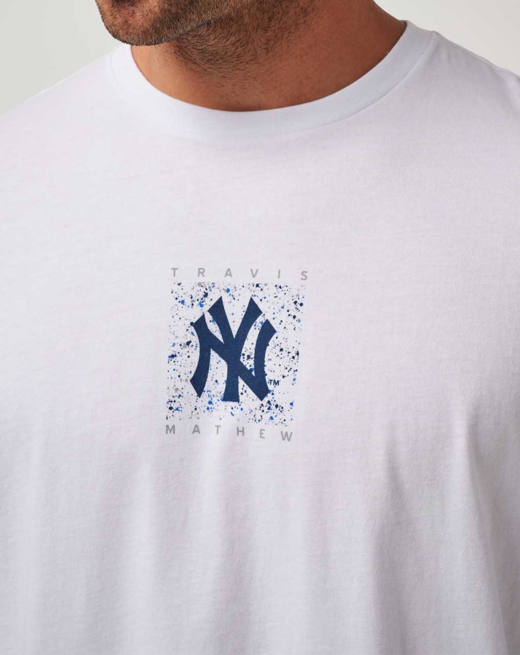 White Travis Mathew New York Yankees In The Dugout Tee | WGXA82174