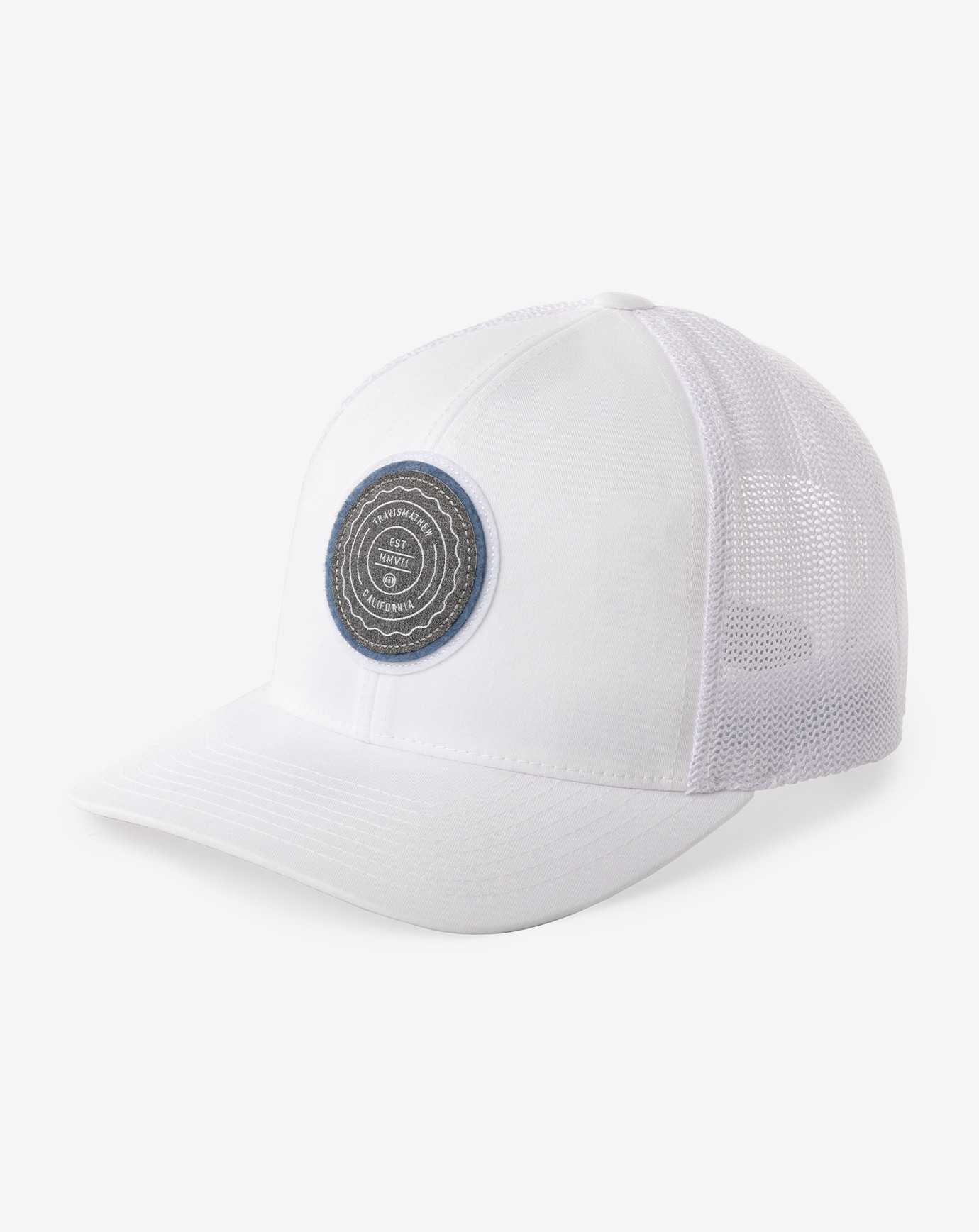 White Travis Mathew The Patch Snapback Hat | MOVH80542