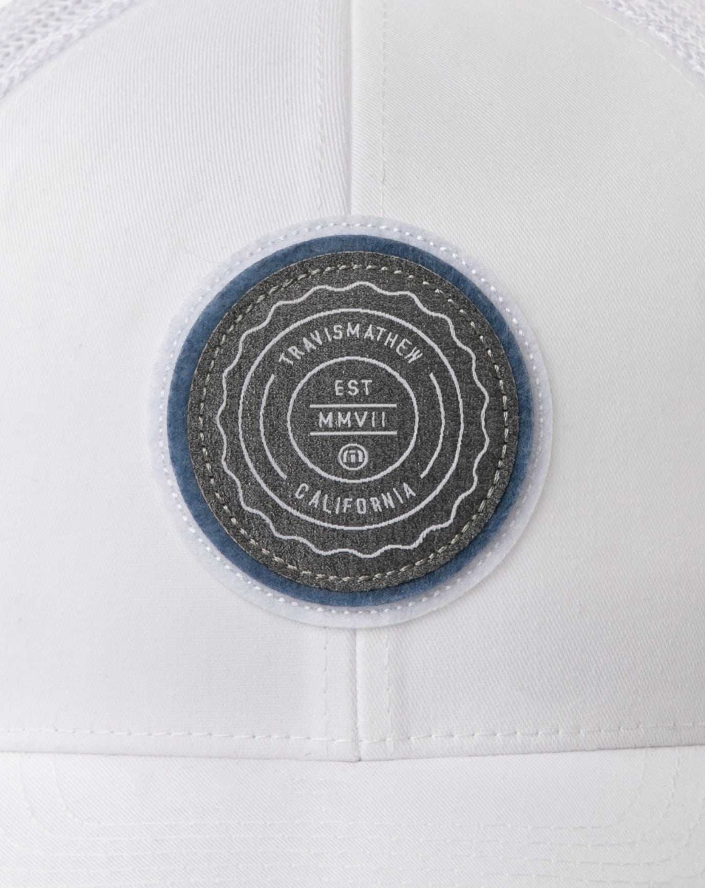 White Travis Mathew The Patch Snapback Hat | MOVH80542