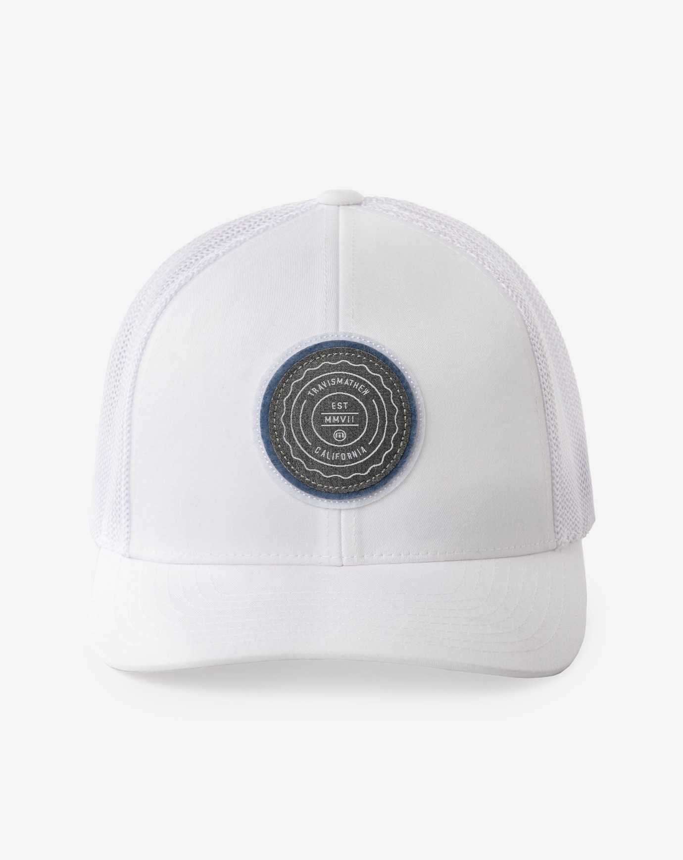 White Travis Mathew The Patch Snapback Hat | MOVH80542