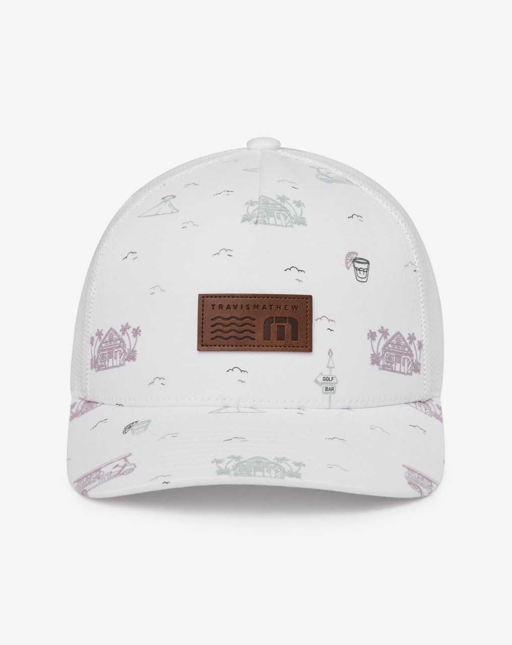 White Travis Mathew Tiki Mapes Snapback Hat | XEAC50872