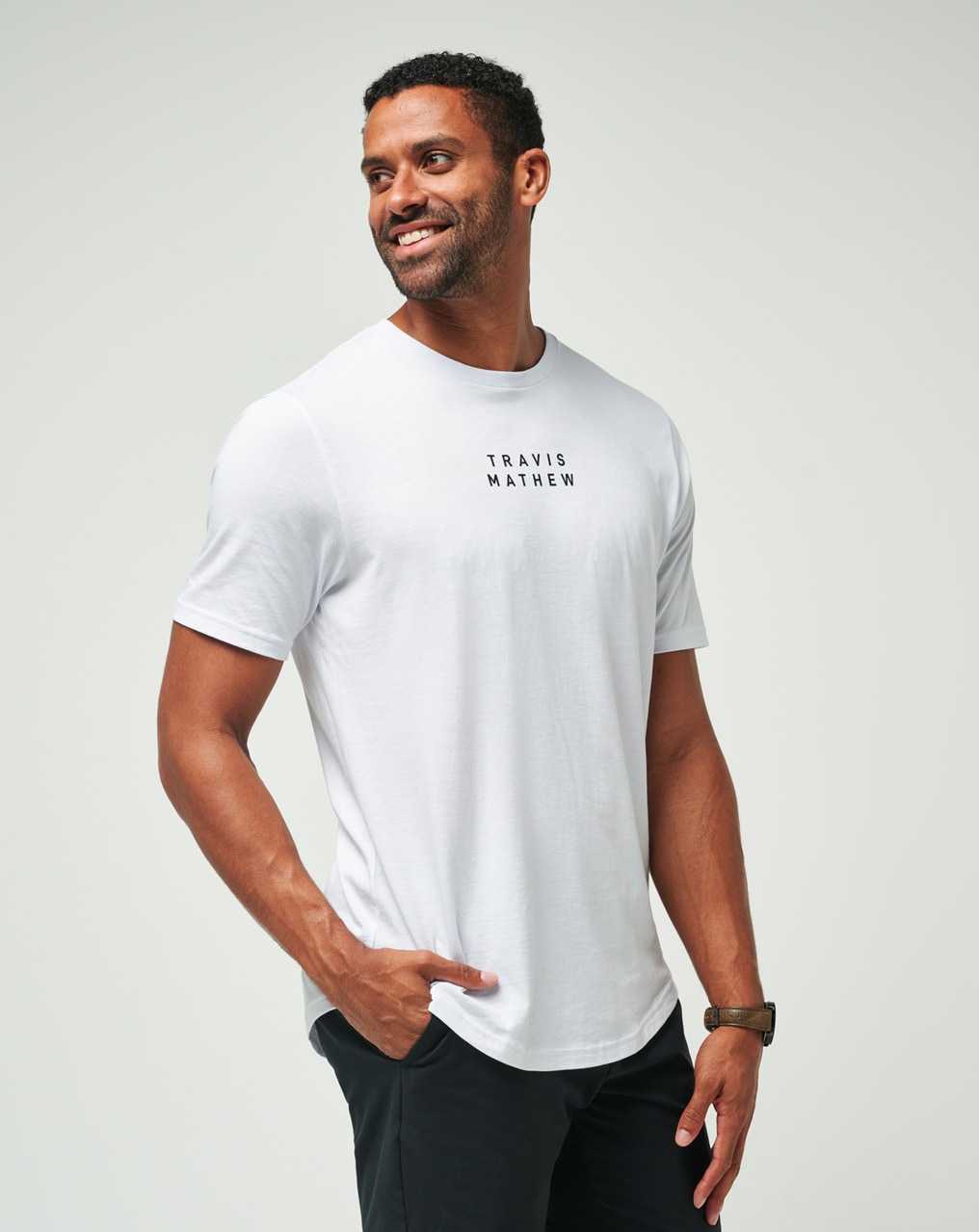 White Travis Mathew Tm Scoop Tee | PFSX92318