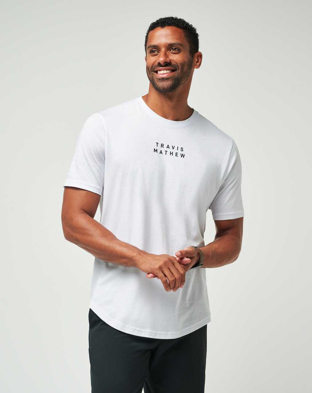 White Travis Mathew Tm Scoop Tee | PFSX92318