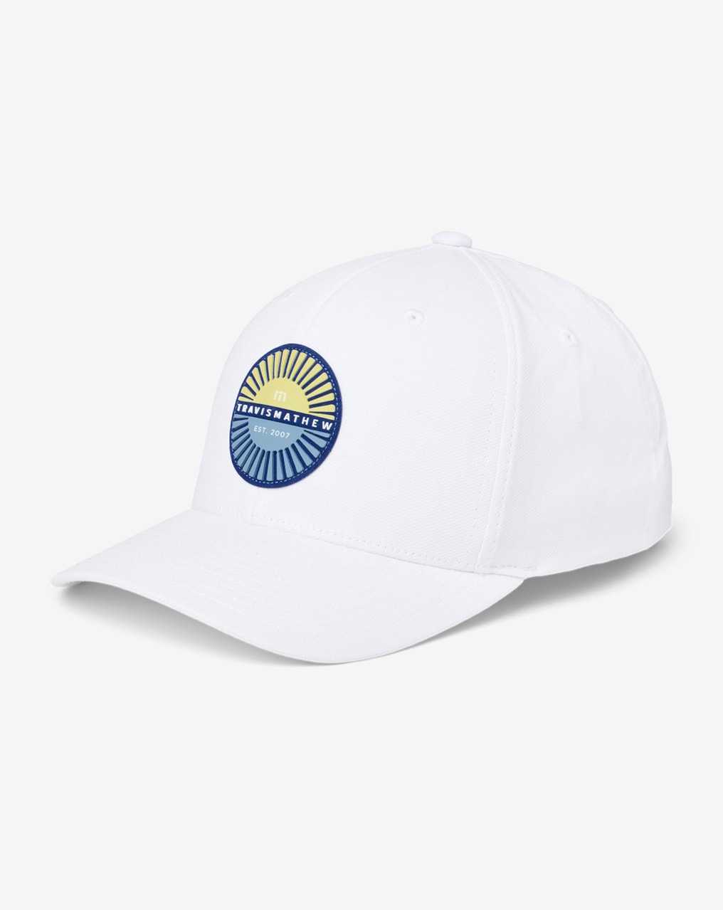 White Travis Mathew Touching Down Snapback Hat | XNHJ36894