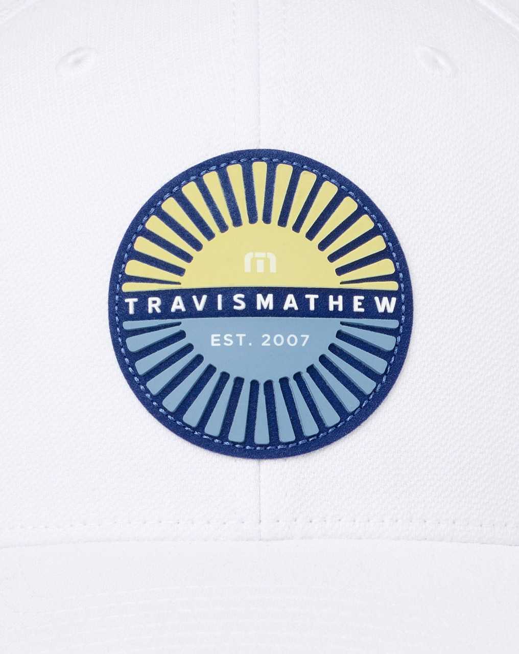 White Travis Mathew Touching Down Snapback Hat | XNHJ36894