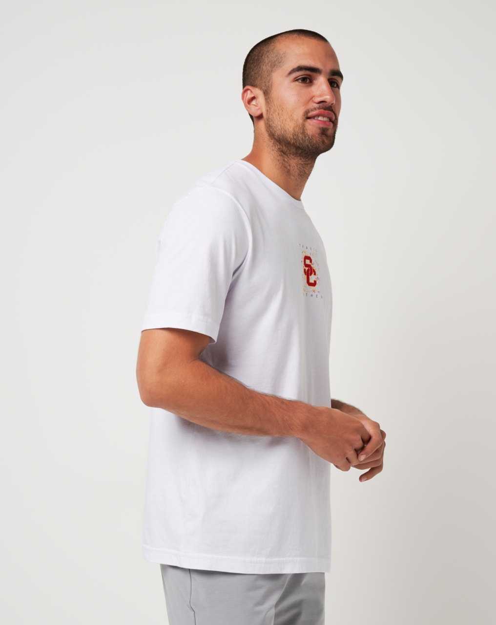 White Travis Mathew Usc School Spirit Tee | KTWA93724