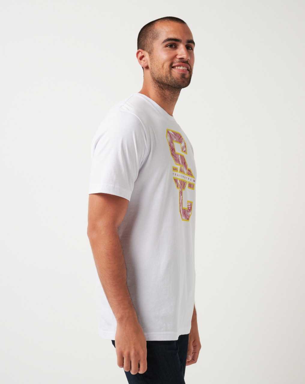 White Travis Mathew Usc War Paint Tee | FXCT86452