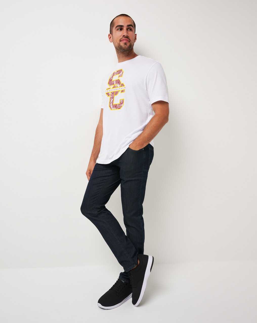 White Travis Mathew Usc War Paint Tee | FXCT86452