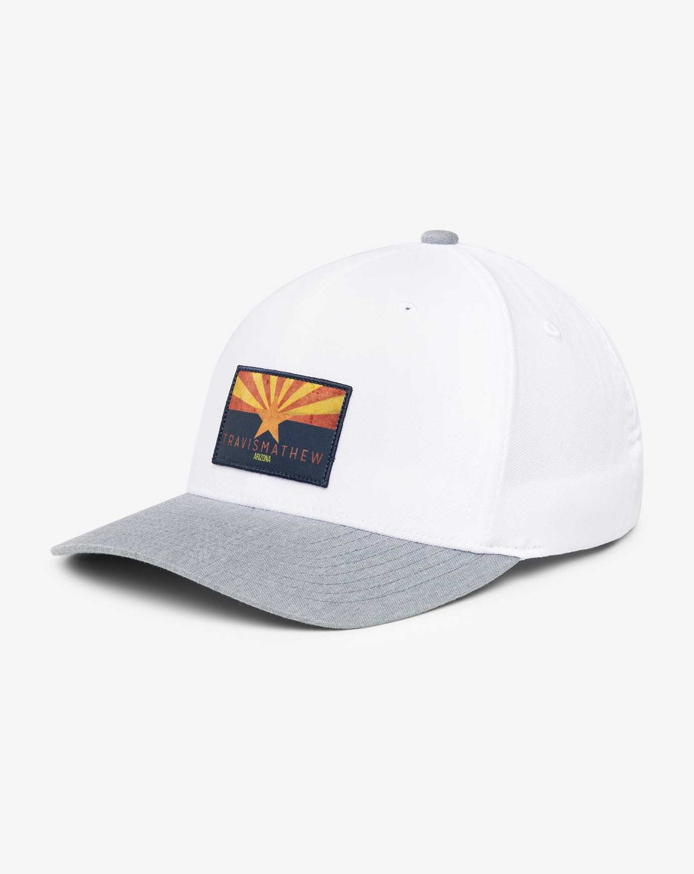 White Travis Mathew Valley Of The Sun 2.0 Snapback Hat | XBCW79503